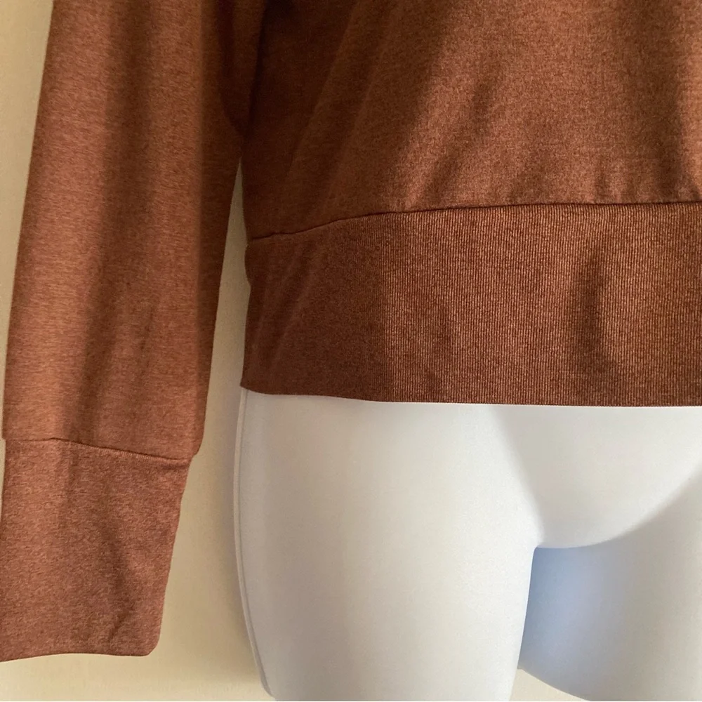 Vuori Daydream Brown Crew Neck Long Sleeve Tee in Mulberry Heather, Sz XS - Picture 8 of 14